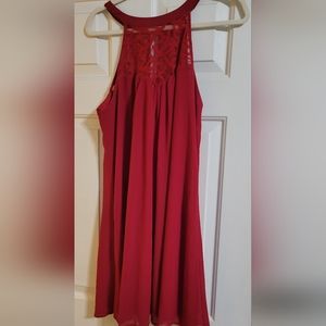 Womens high neck swing dress